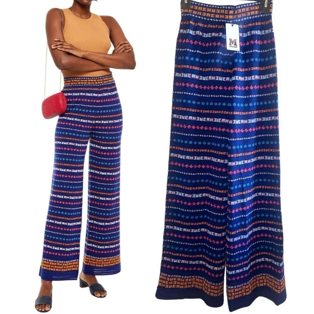 Missoni Wide Leg Wool Pants Size XS NWTs